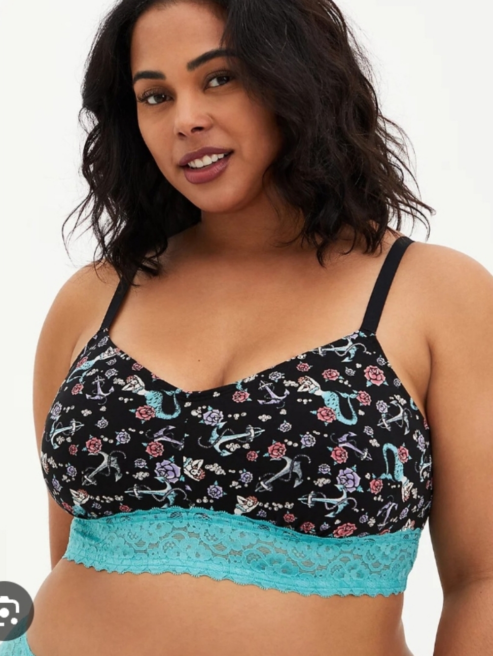Torrid Curve Mermaid Bralette Sz 0